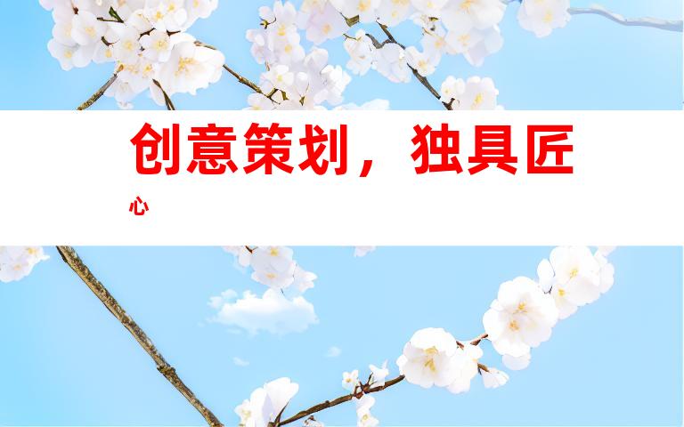 创意策划，独具匠心