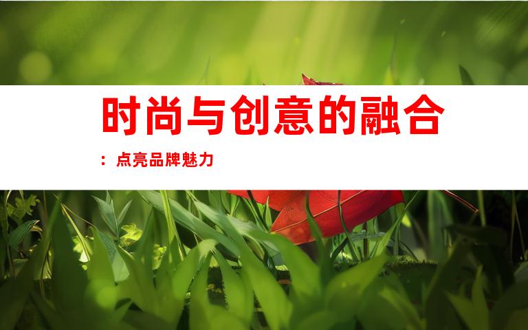 时尚与创意的融合：点亮品牌魅力