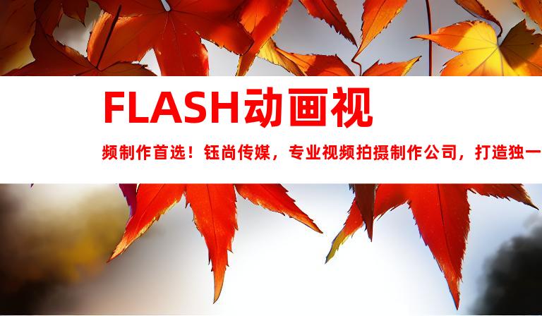 苏州FLASH动画视频制作首选！钰尚传媒，专业视频拍摄制作公司，打造独一无二的宣传片！