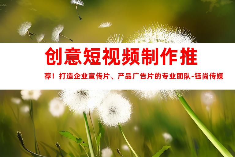 苏州创意短视频制作推荐！打造企业宣传片、产品广告片的专业团队-钰尚传媒