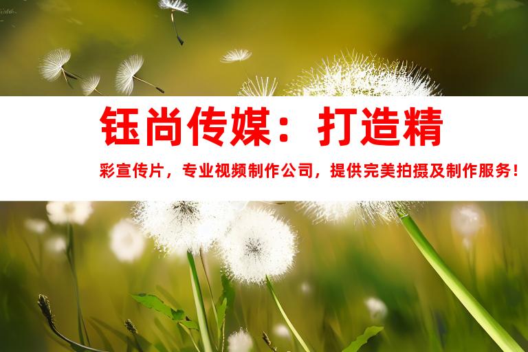 苏州钰尚传媒：打造精彩宣传片，专业视频制作公司，提供完美拍摄及制作服务！联系方式：XXXXXXXXXX。